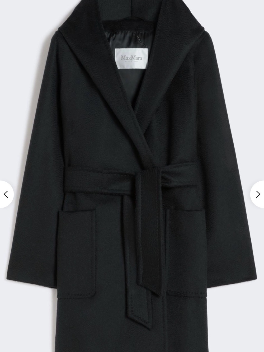 MaxMara Black Robe Coat